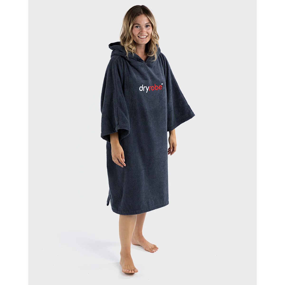 dryrobe ® Badeponcho i økologisk bomuld - Navy Blue