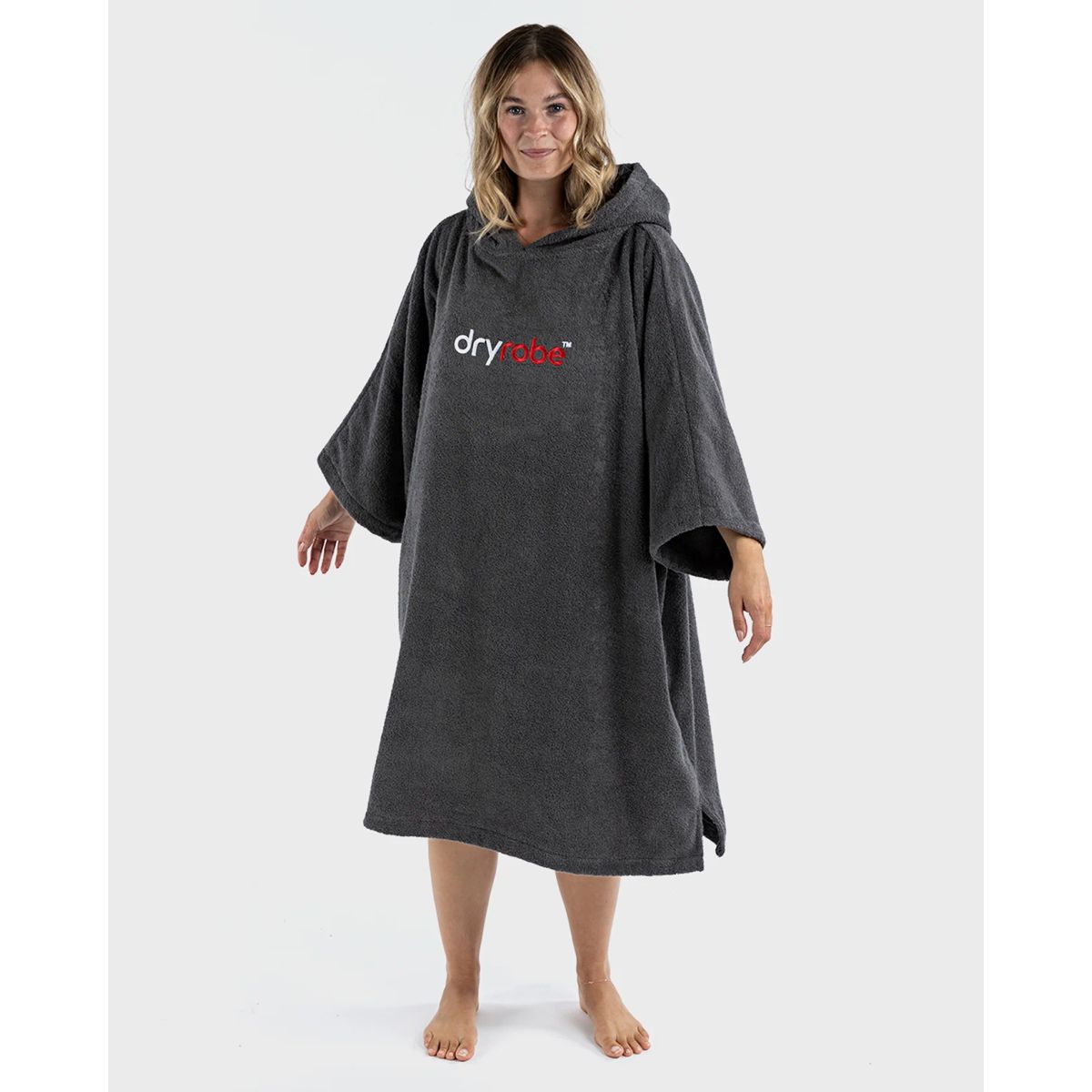 dryrobe ® Badeponcho i økologisk bomuld - Slate Grey