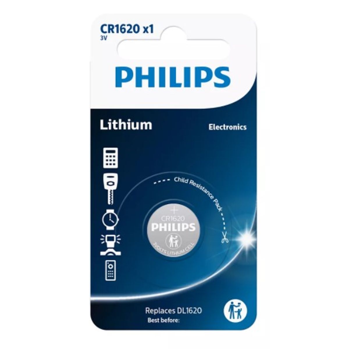 Philips CR1620 Knapcelle batteri - 1 stk.