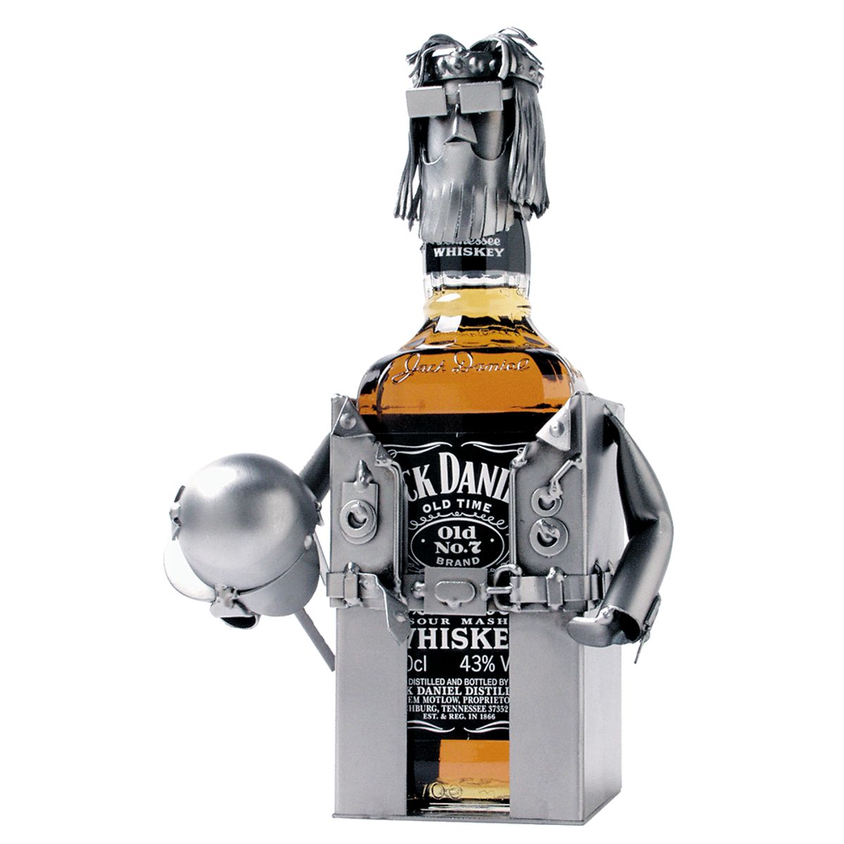 Metalfigur - Biker whisky flaskeholder