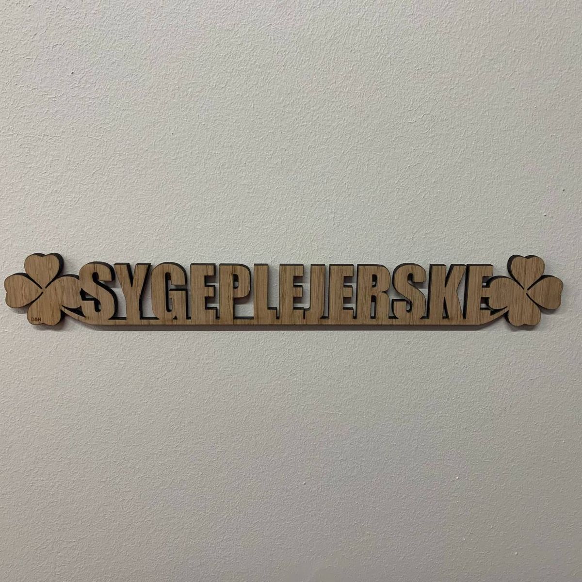 Træskilt - Sygeplejerske