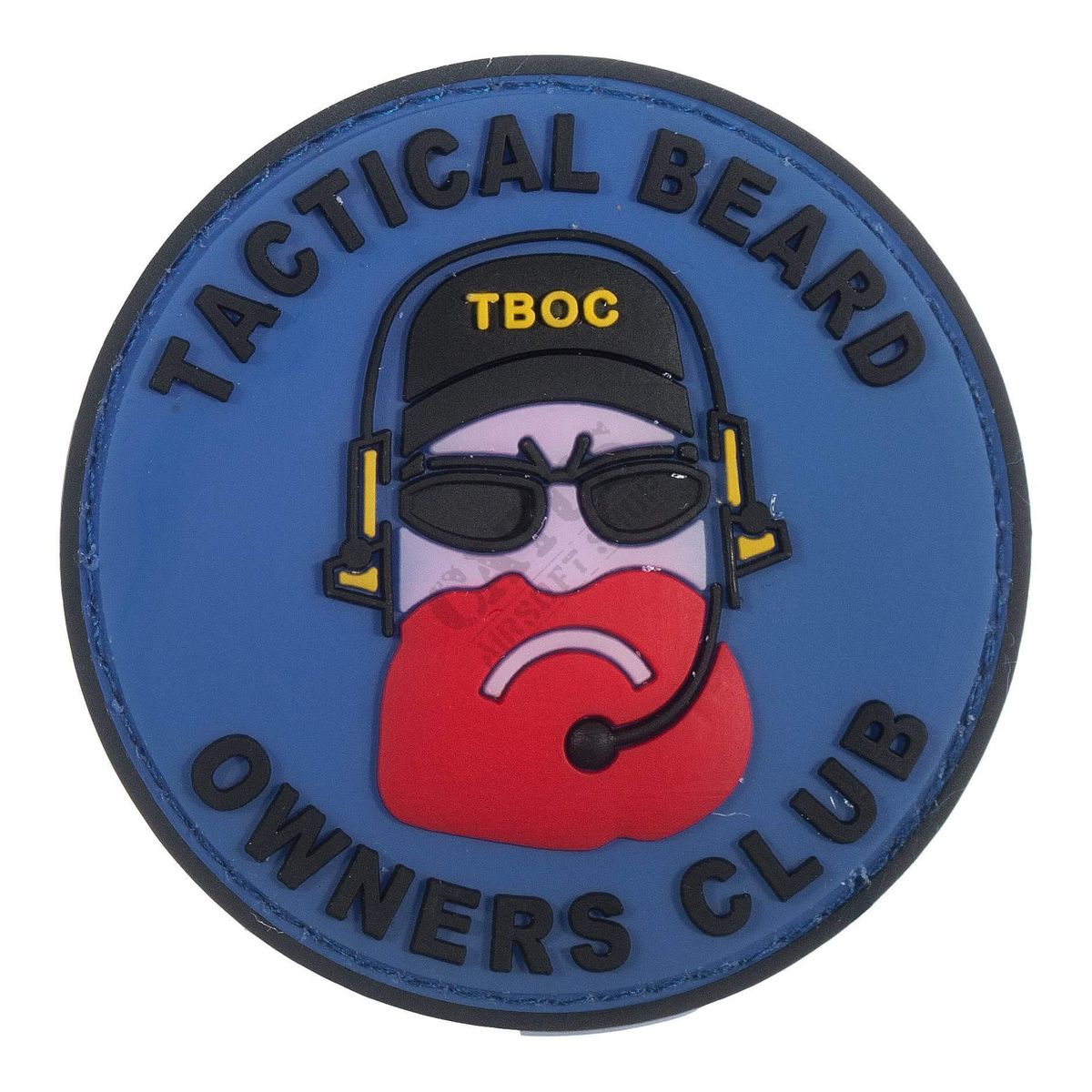 DA Tactical Beard Owners Club Patch Sort/Blå