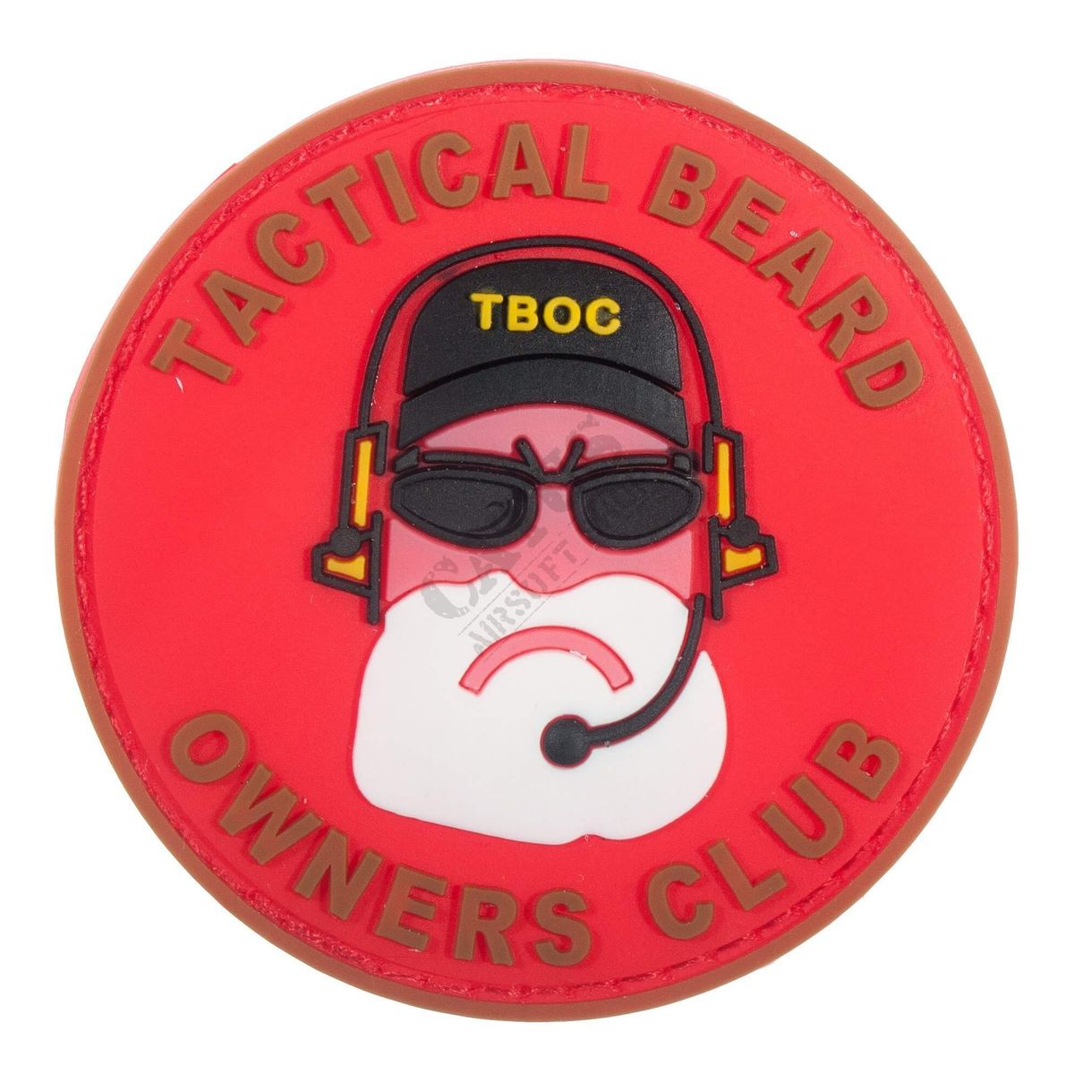 DA Tactical Beard Owners Club Patch Rød/Brun