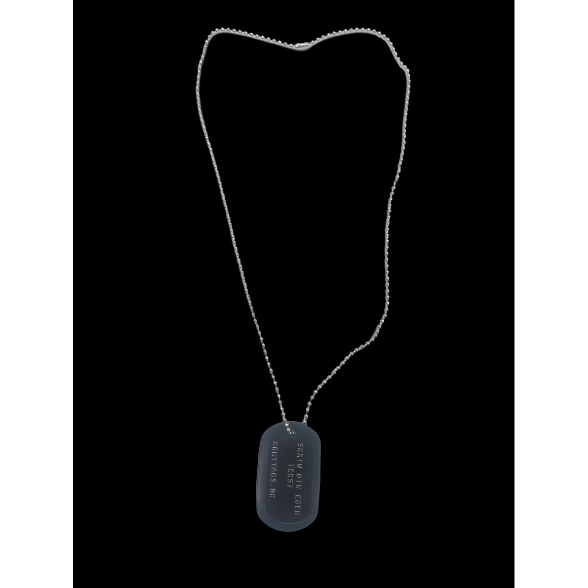 Sort Dogtag, 1 stk