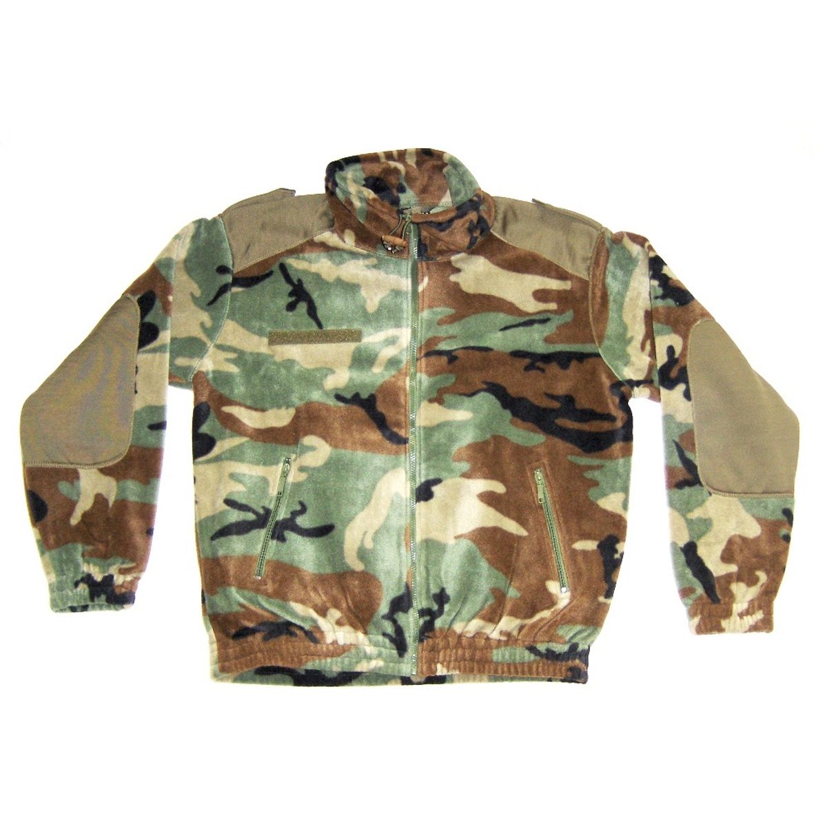 Fleece jakke, Woodland camouflage S