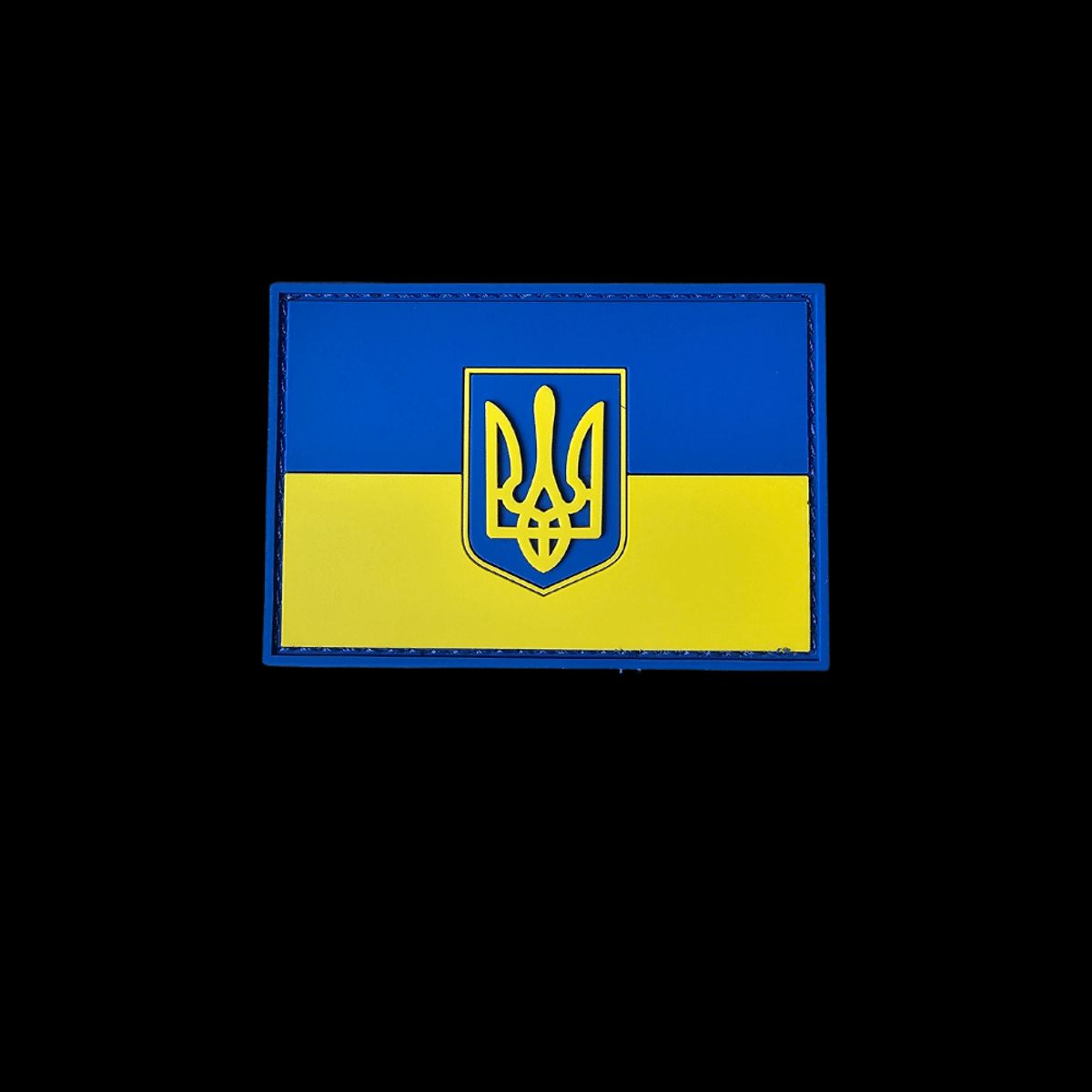 HH 3D PVC Patch Ukrainsk Flag med Våbenskjold