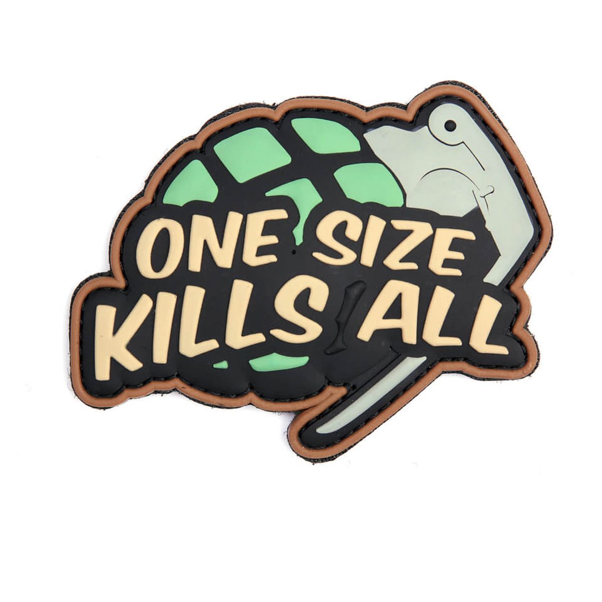 Patch One Size Kills All, Grøn/Brun