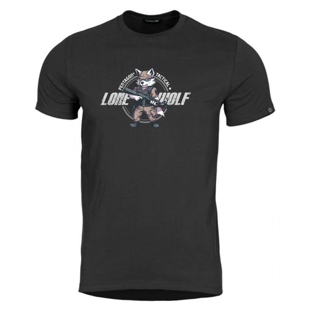 Pentagon Ageron T-Shirt, Lone Wolf XL Sort