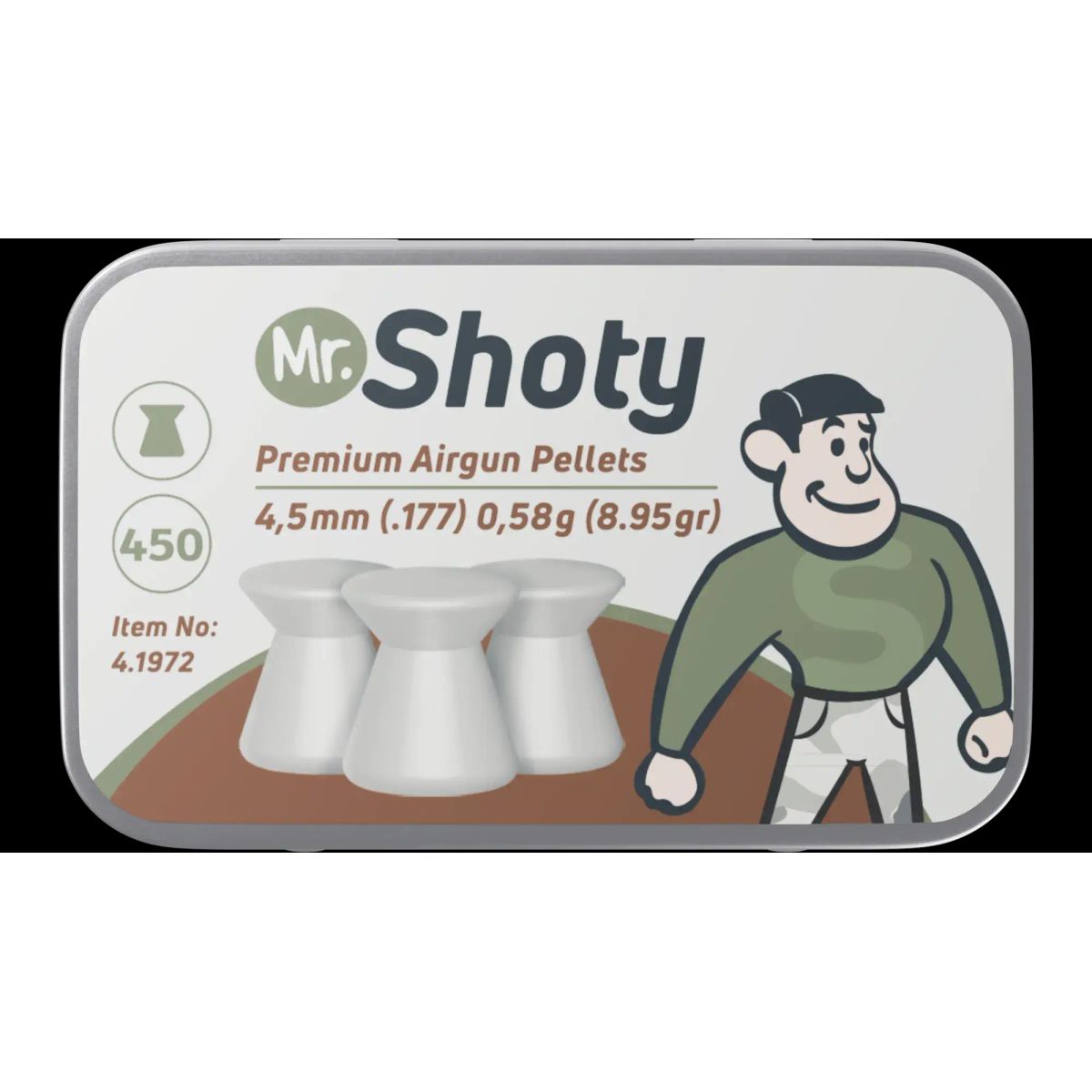 Mr. Shorty Fladhagl, 4,5 mm, 450 Stk