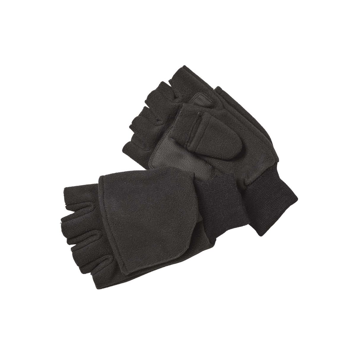 Kinetic Wind Stop Foldover Mitt Black M