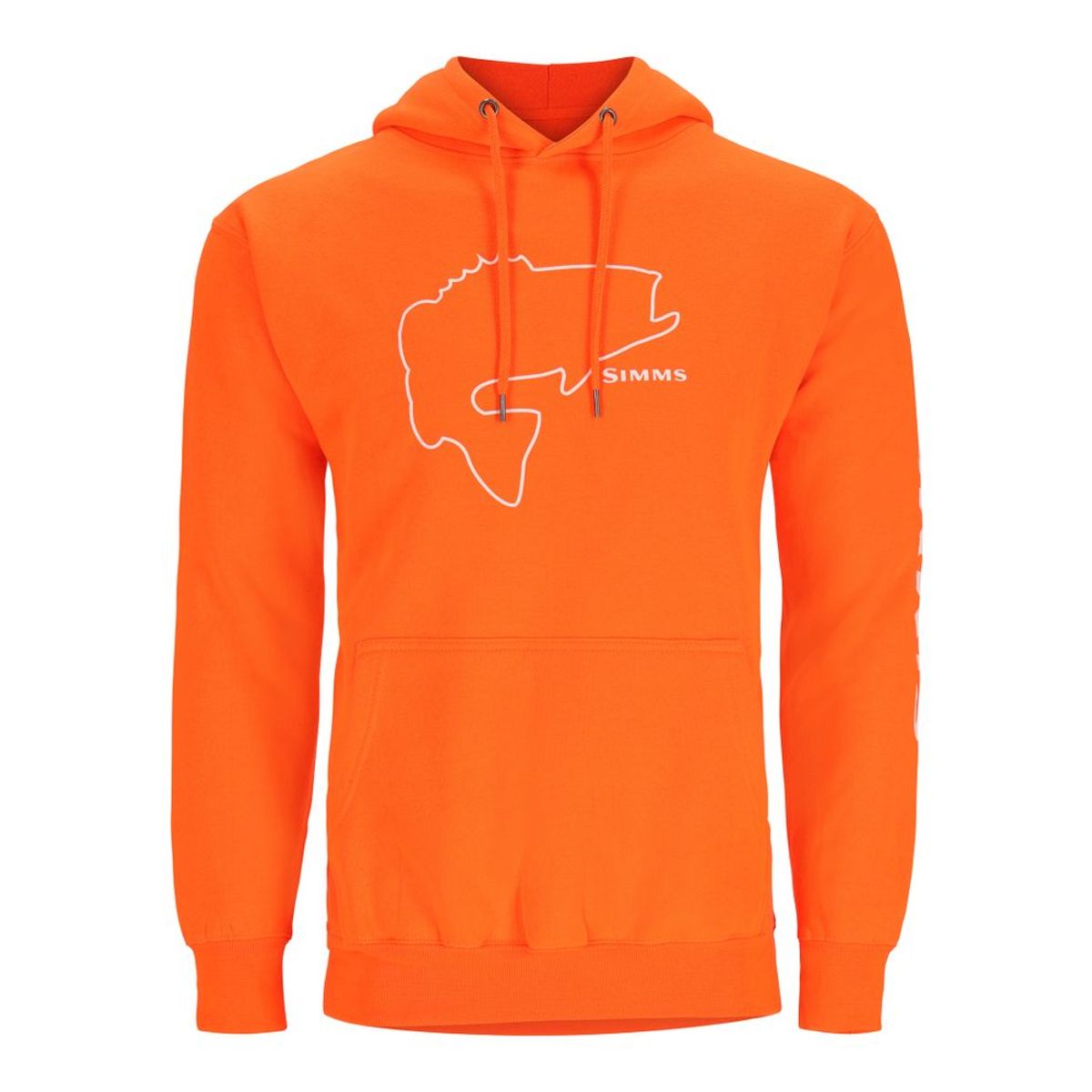 Simms Bass Outline Hoody Neon Orange Medium