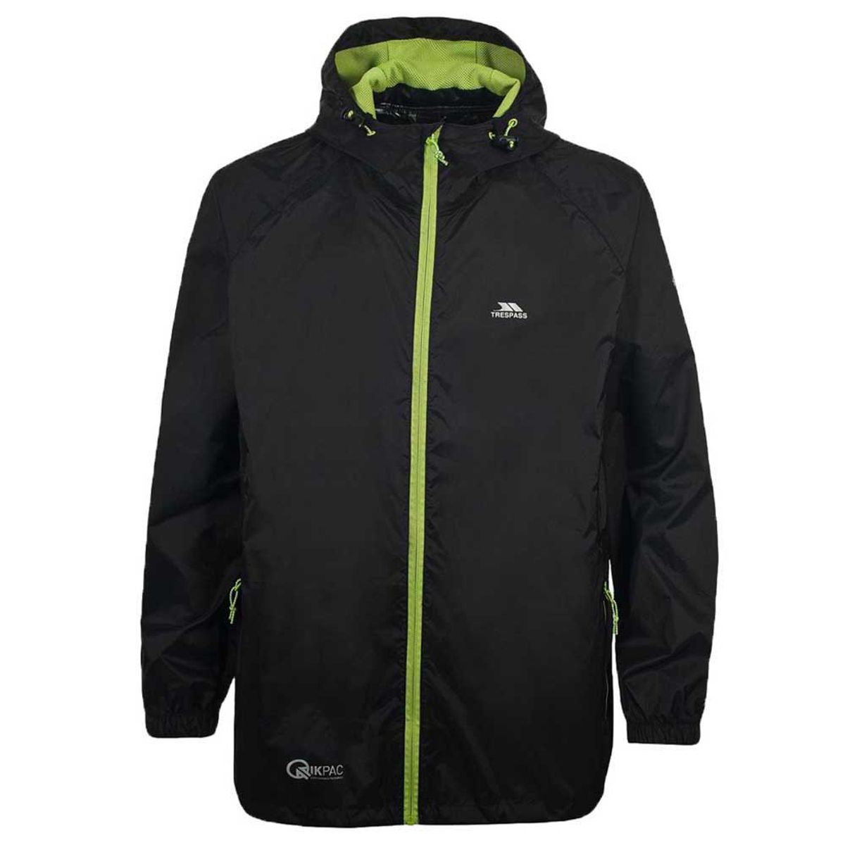 Trespass Qikpac Regnjakke Black L