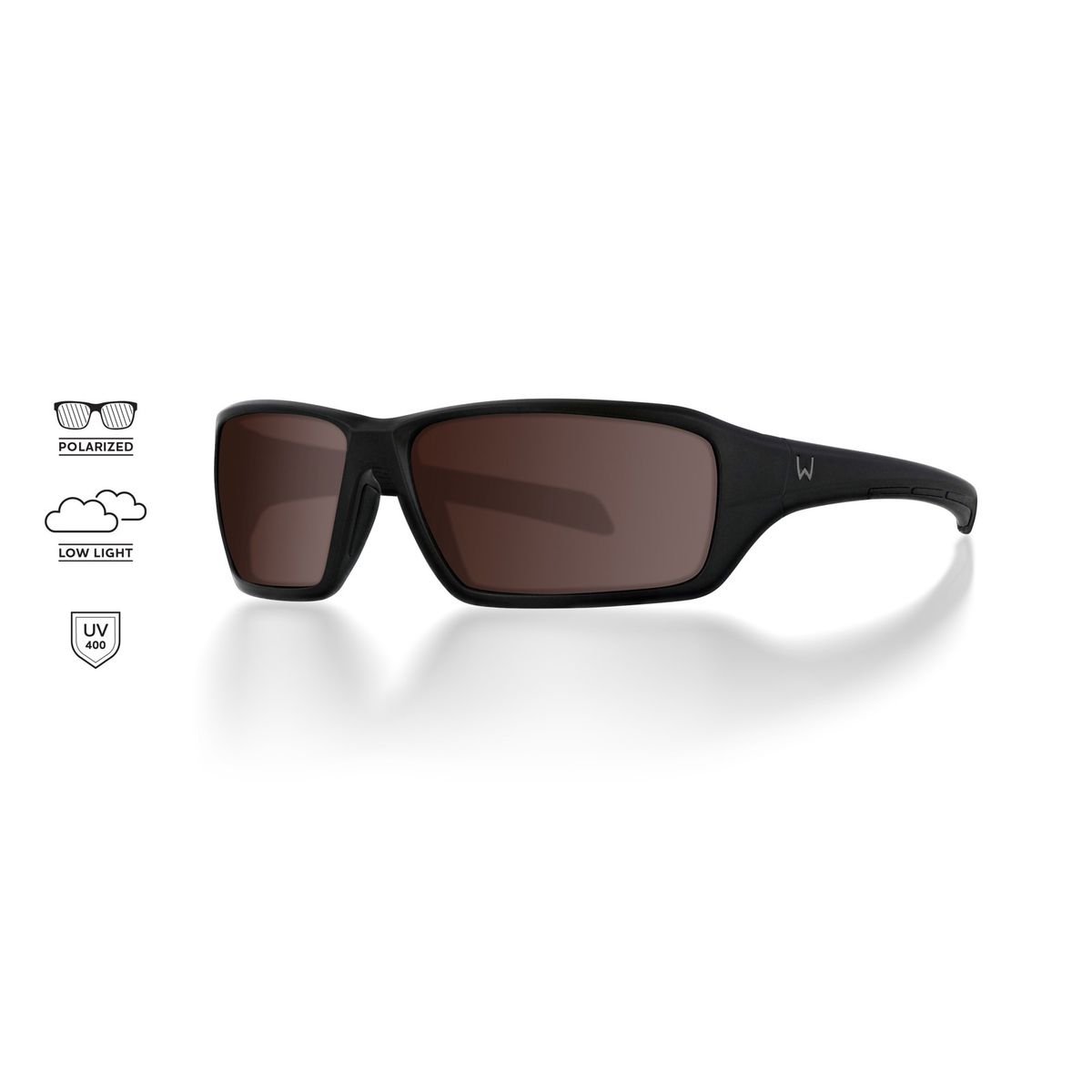 Westin W6 SPORT 15 Polarid Solbrille W6 SPORT 15 MATTE BLACK / Rose