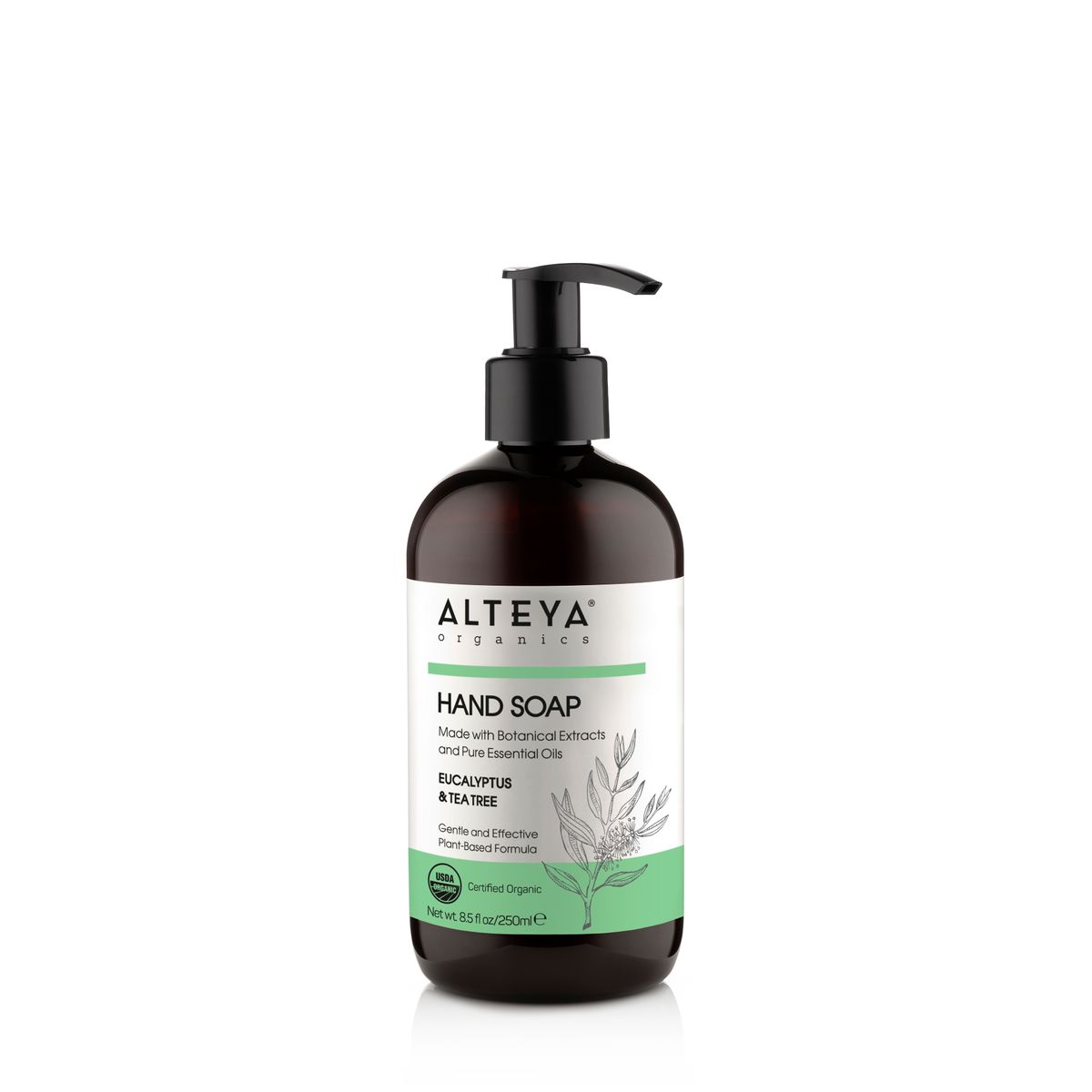 Alteya Organics - Økologisk Flydende Håndsæbe - Eucalyptus & Tea Tree 250ml