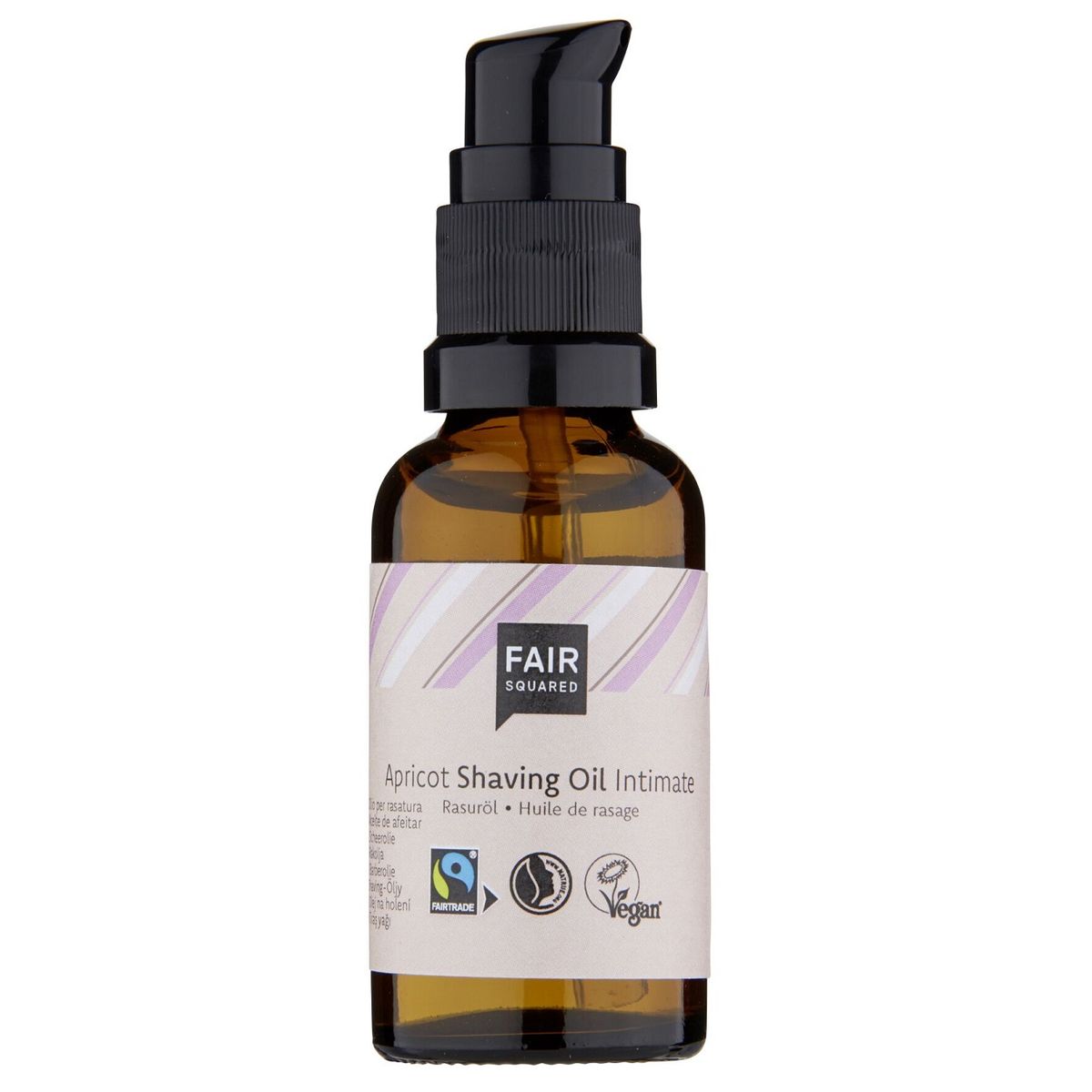 FAIR SQUARED - Økologisk Apricot Intimate Shaving Oil med pumpe