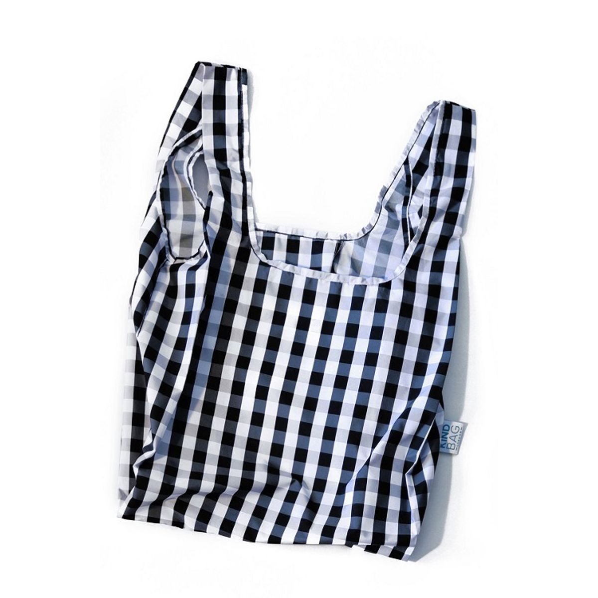 KIND BAG - Gingham Black & White Indkøbspose i Medium