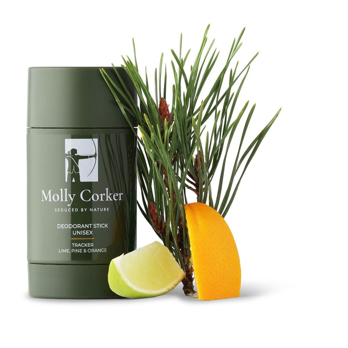 Molly Corker - Natural deodorant stick - Lime | Pine | Orange - Tracker