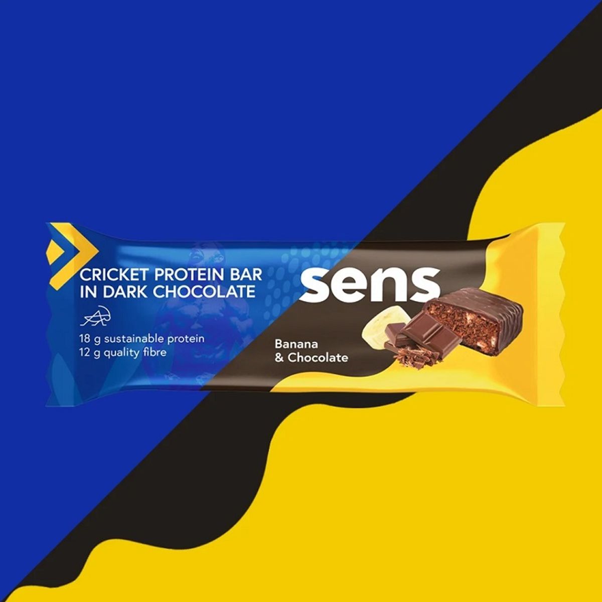 sens - Cricket protein bar - Dark Chocolate - Banana & Chocolate