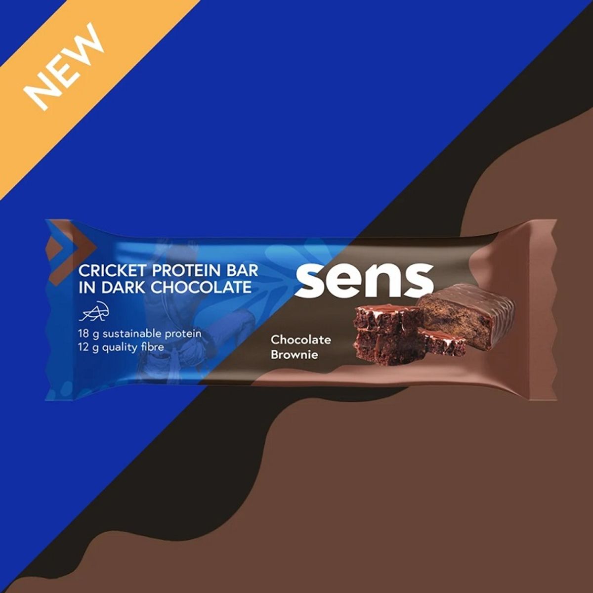 sens - Cricket protein bar - Dark Chocolate - Chocolate Brownie