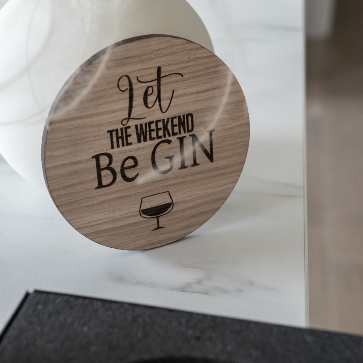 Let the weekend be gin, coaster 4 stk Eg - BEGIVENHEDER > FARS DAG - Living Nature