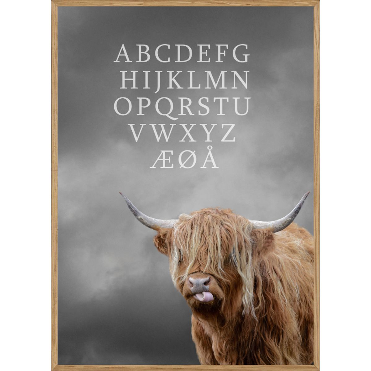 CATTLE ABC - BØRNEPLAKAT A4 ( 21 x 29,7cm) - BØRN> BØRNEPLAKATER - Living Nature