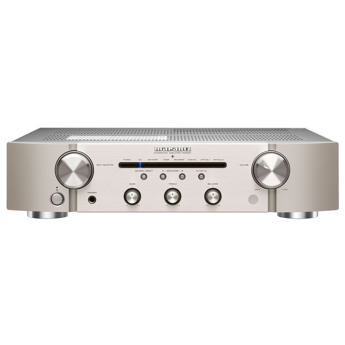 Marantz PM6007 HI-FI Forstærker (Sølv, 2x45W)