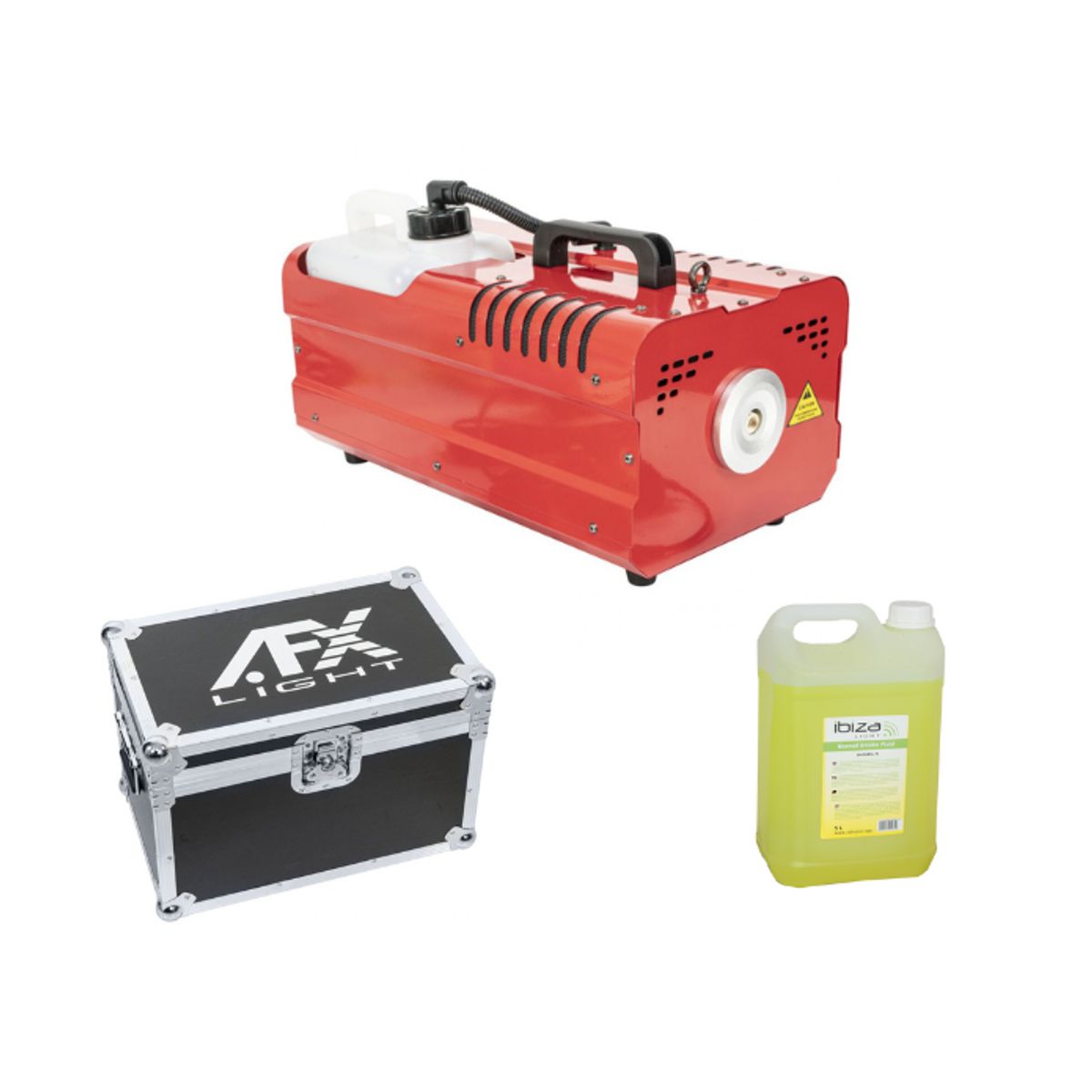 AFX FOG 2500 Røgmaskine (2500W, Rød) Bundle