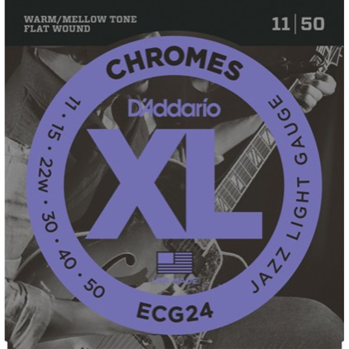 Daddario ECG24 Guitarstrenge (Jazz Light, 11-50)