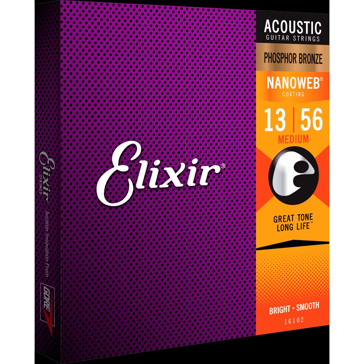 Elixir Nanoweb Phosphor Bronze Guitarstrenge (Medium, 13-56)