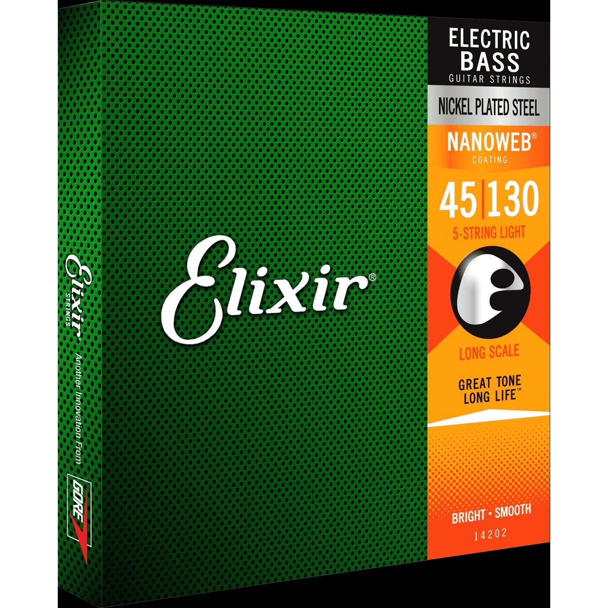 Elixir Nanoweb Nickel Basstrenge (Light, 5c, 45-130)