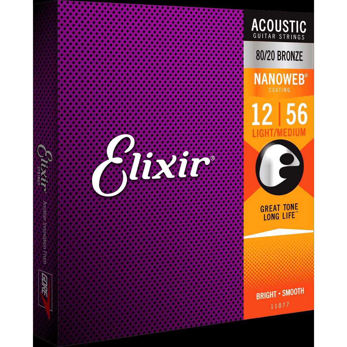 Elixir Nanoweb Bronze 80/20 Guitarstrenge (Medium Light, 12-56)