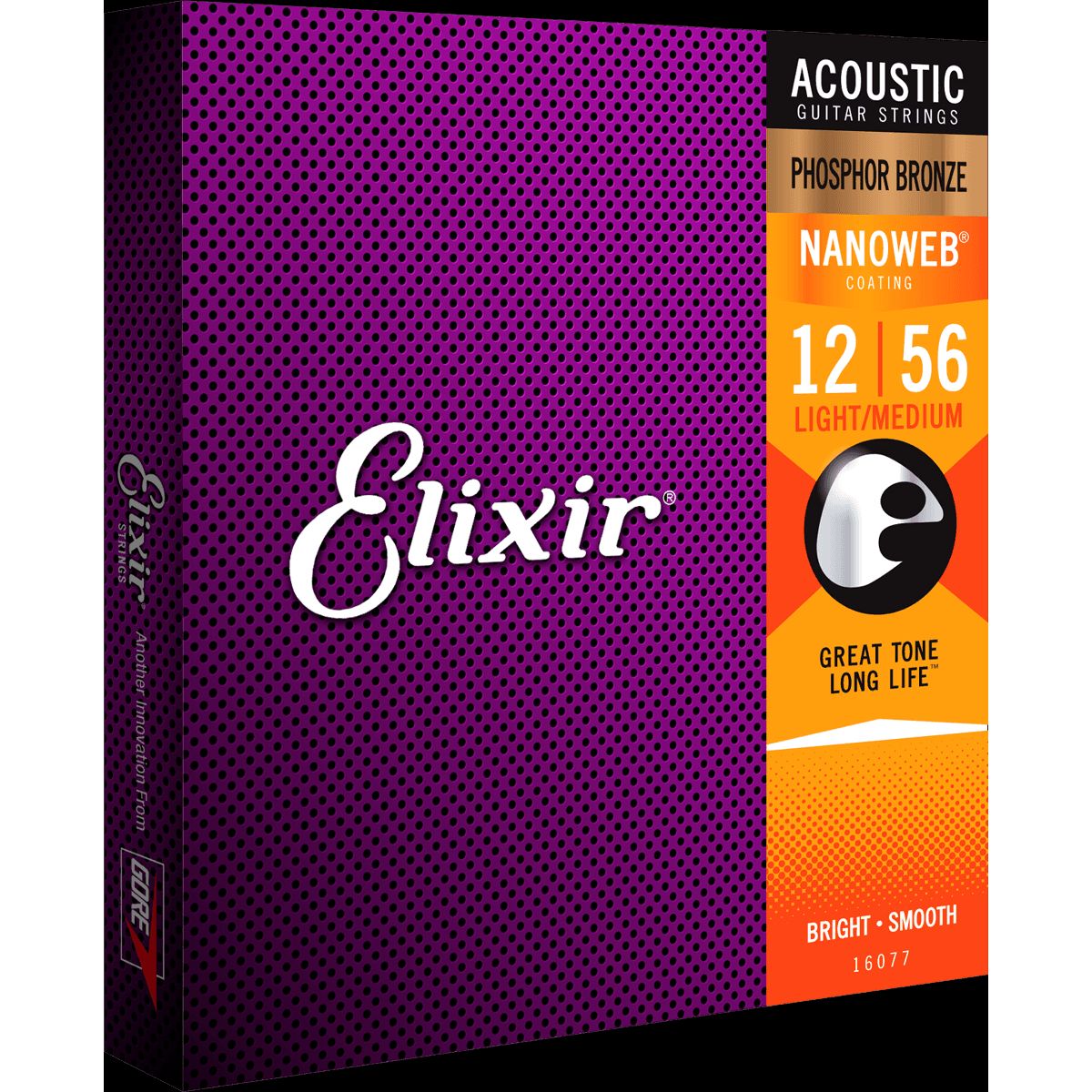 Elixir Nanoweb Phosphor Bronze Guitarstrenge (Medium Light, 12-56)