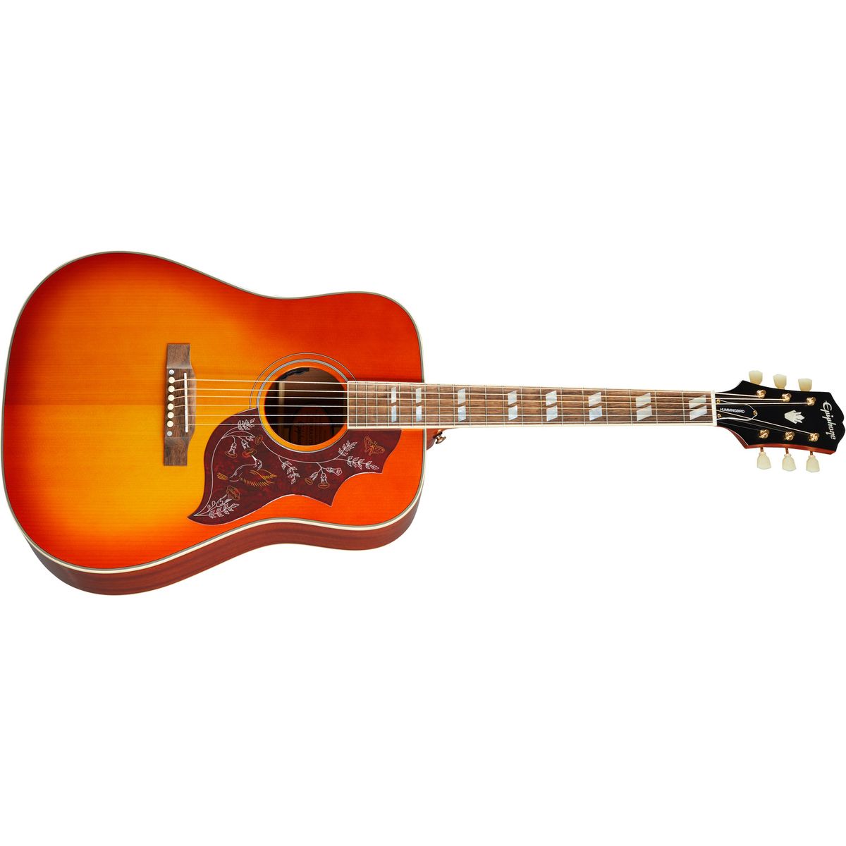 Epiphone Hummingbird All Solid Wood Aged Western Guitar (Cherry Sunburst Gloss)