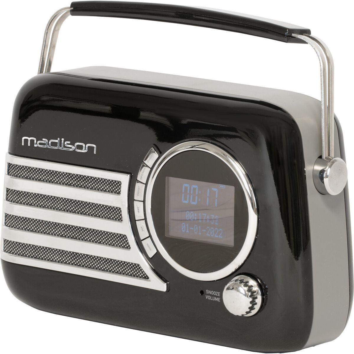 Madison Retro Radio med Bluetooth, FM og DAB (Sort)