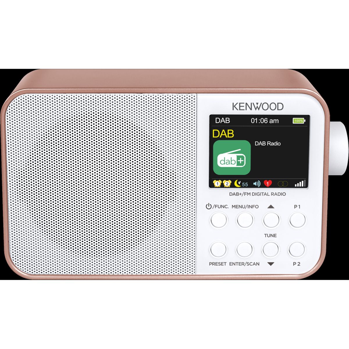 Kenwood CRM30DABR DAB+ Radio (Rose Gold)