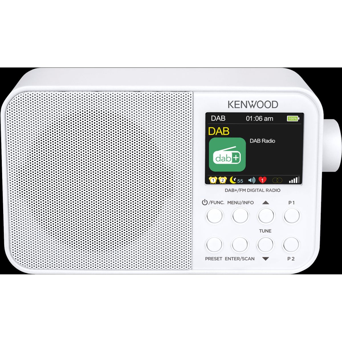 Kenwood CRM30DABW DAB+ Radio (Hvid)