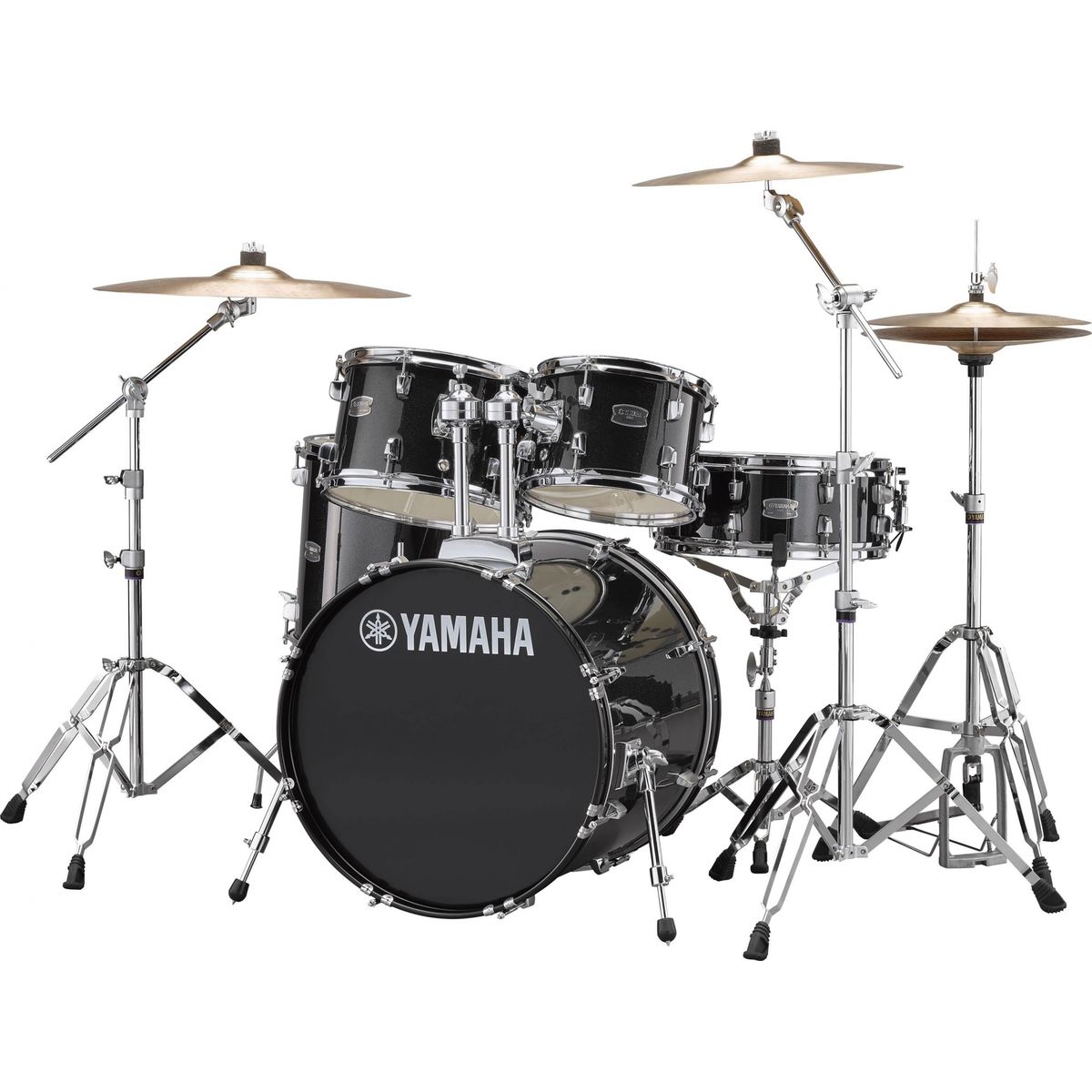 Yamaha Rydeen Standard Trommesæt inkl. Hardwarepakke og Bækkener (Black Glitter)