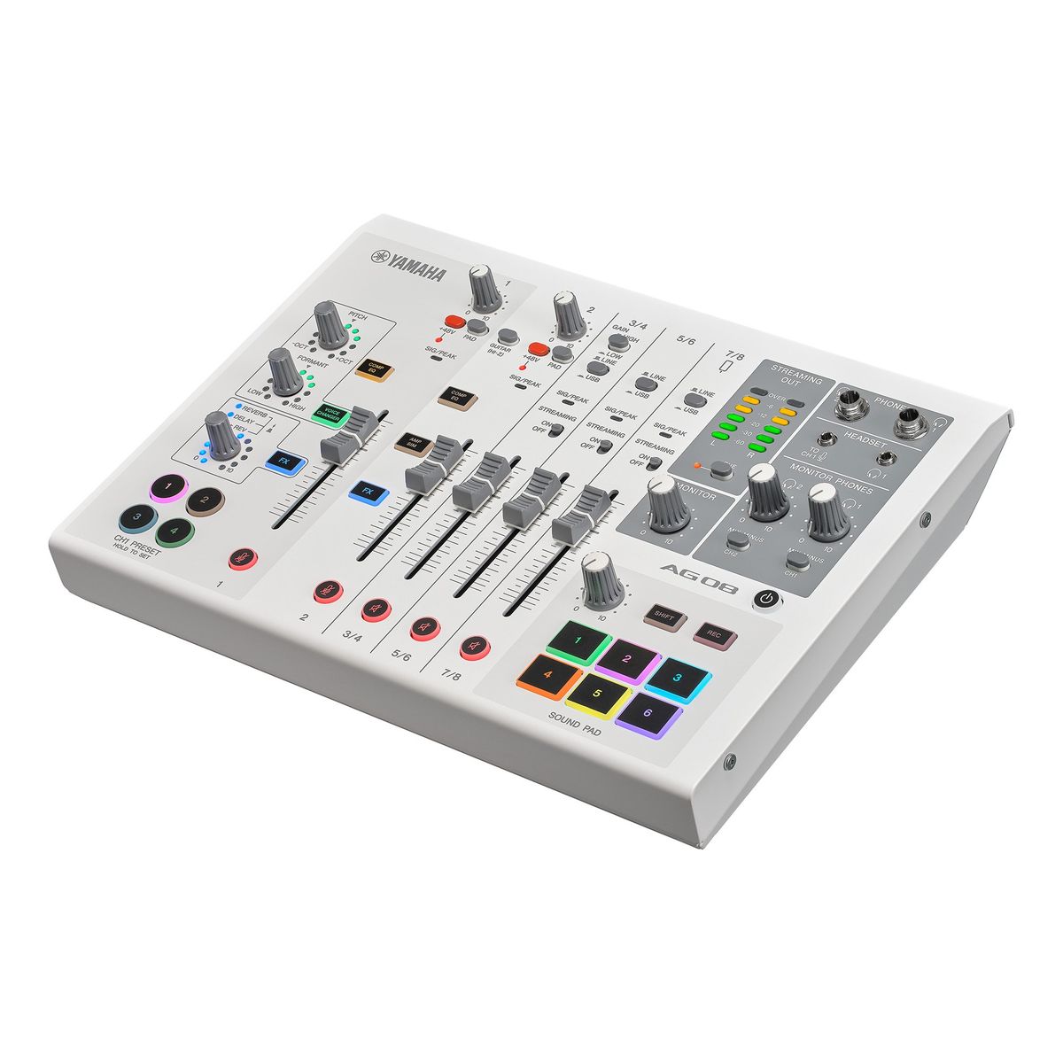 Yamaha AG08 Live Streaming Mixer (Hvid)