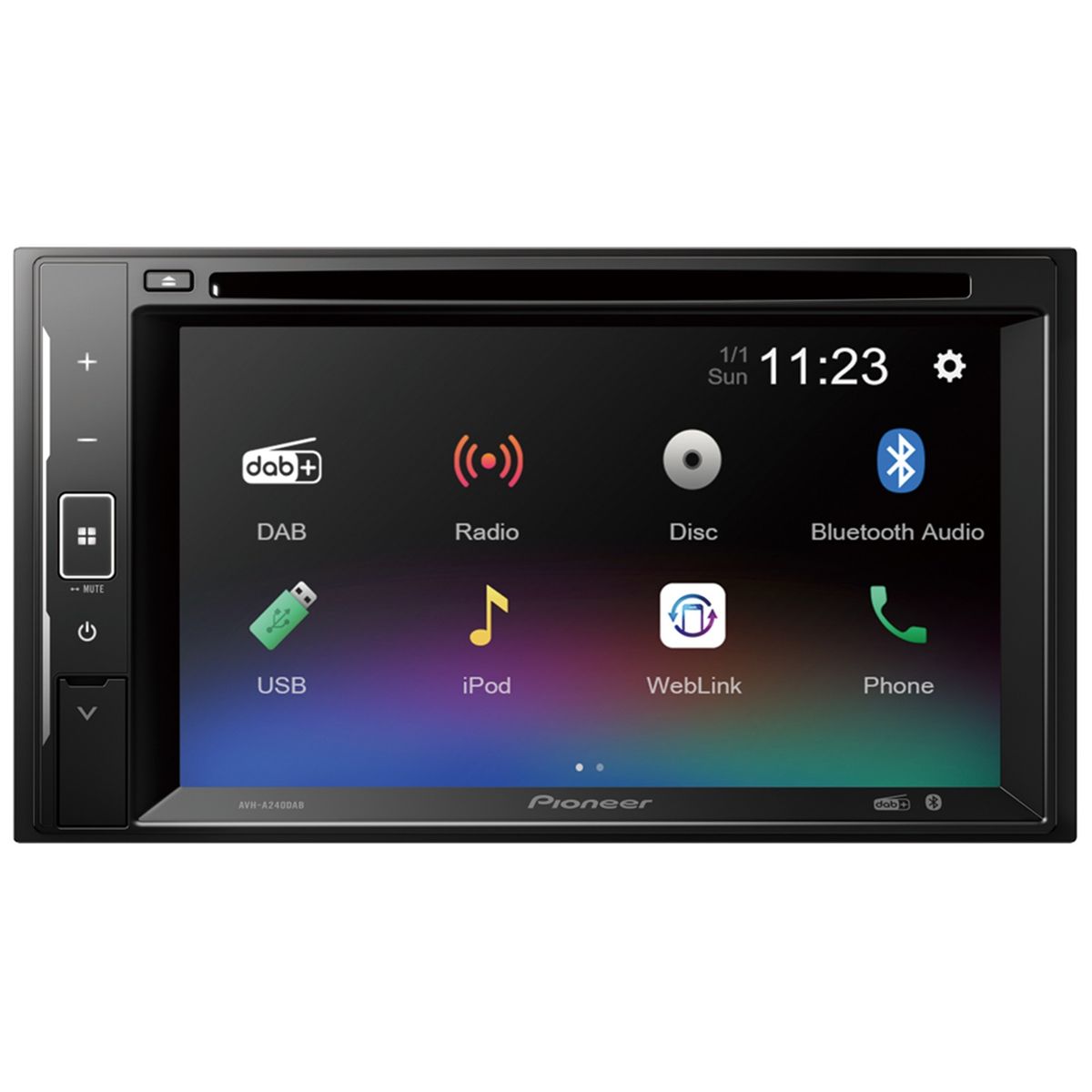 Pioneer AVH-A240DAB Bilstereo CD/DAB+/Bluetooth og Touch Skærm