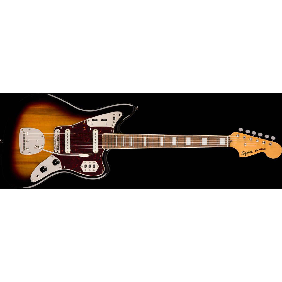 Fender Squier Classic Vibe '70s Jaguar El-guitar (Tricolor Sunburst)