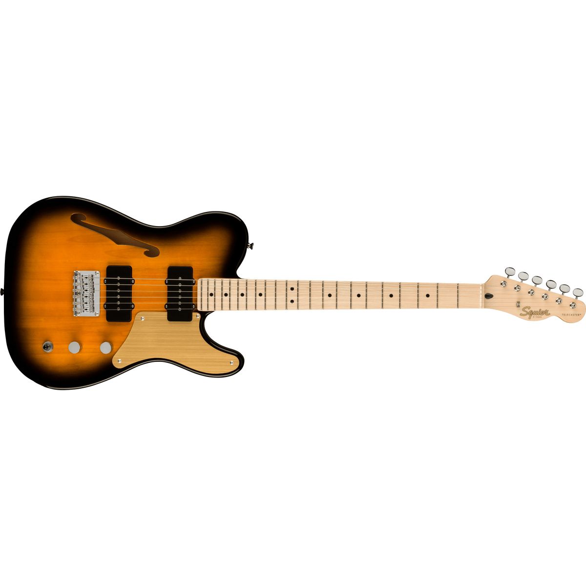 Fender Squier Paranormal Carbronita Telecaster Thinline El-guitar (Sunburst)