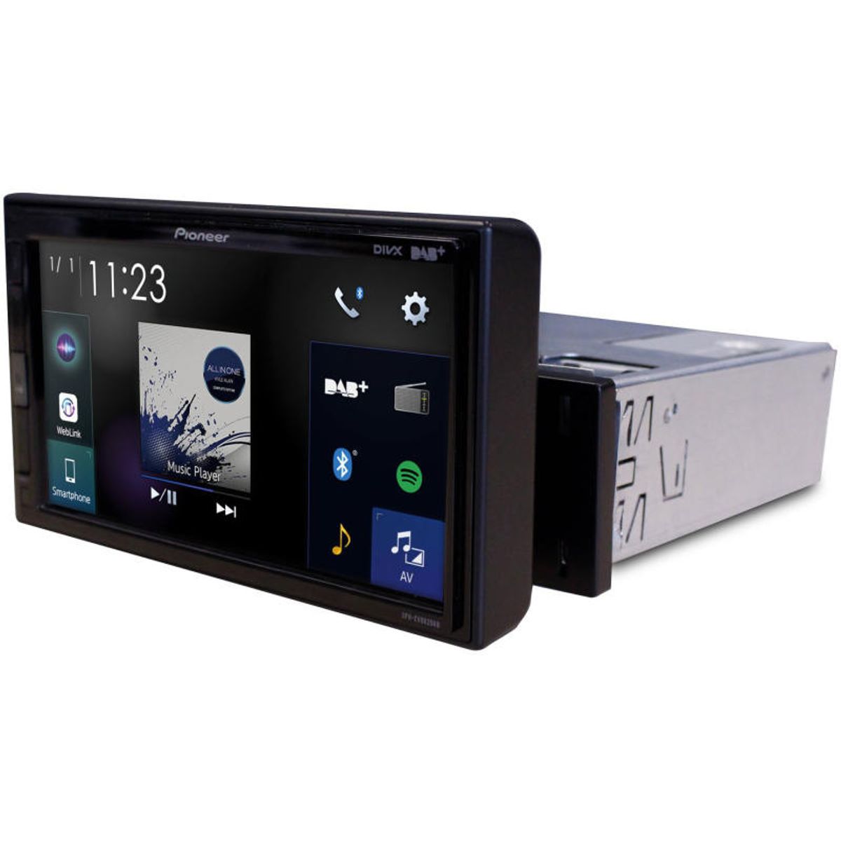 Pioneer SPH-EVO62DAB-Uni 1-DIN Bilstereo m. Apple CarPlay, DAB og Bluetooth