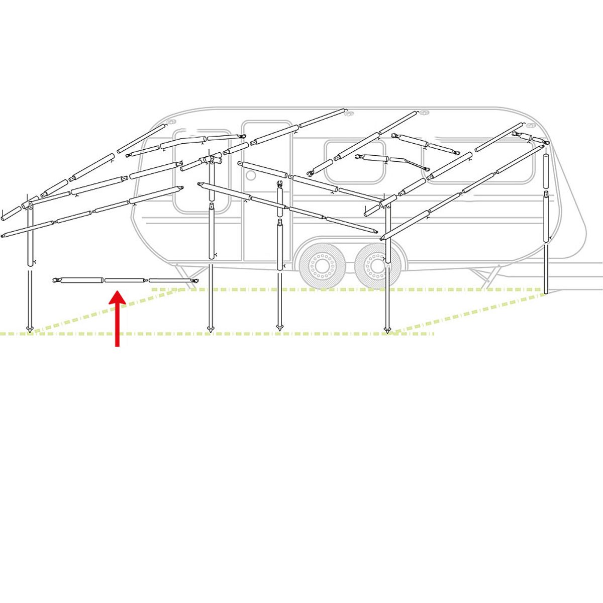 Verandaoverligger stål - trinløs justerbar 115-200 cm 115-200 cm