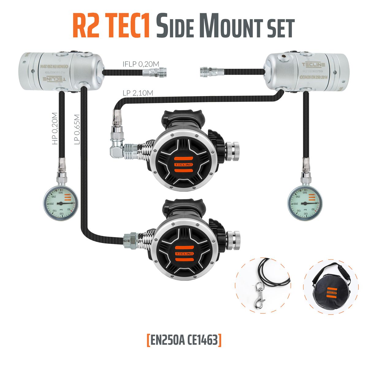 R2 TEC1 Side Mount sæt