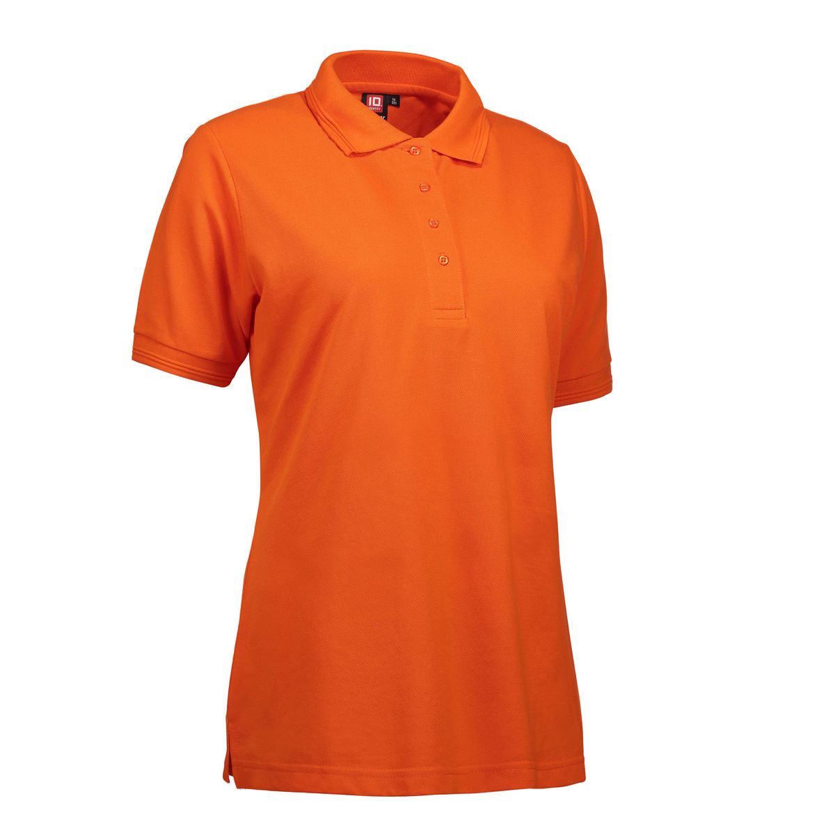 Slidstærk dame polo t-shirt i orange - 4XL