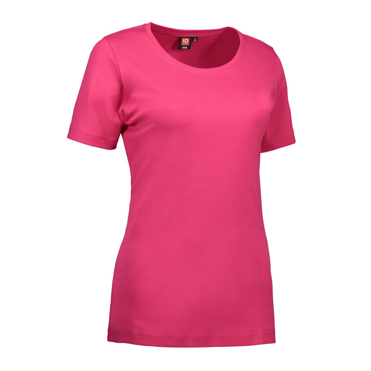 Dame t-shirt med rund hals i pink - 3XL