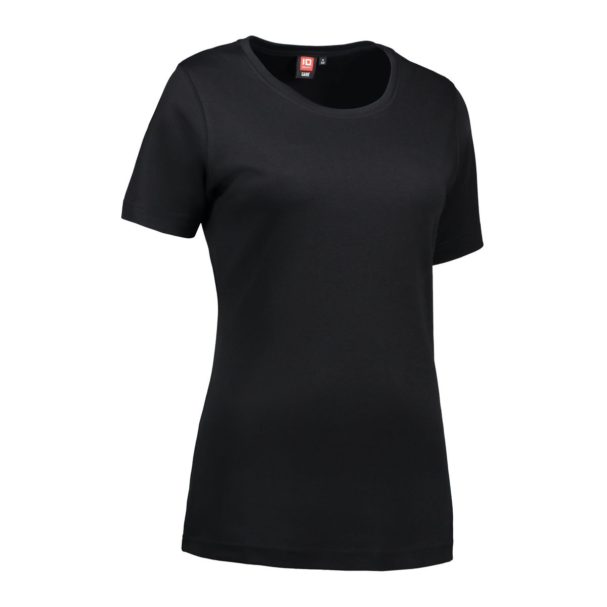 Sort t-shirt med rund hals til damer - 2XL