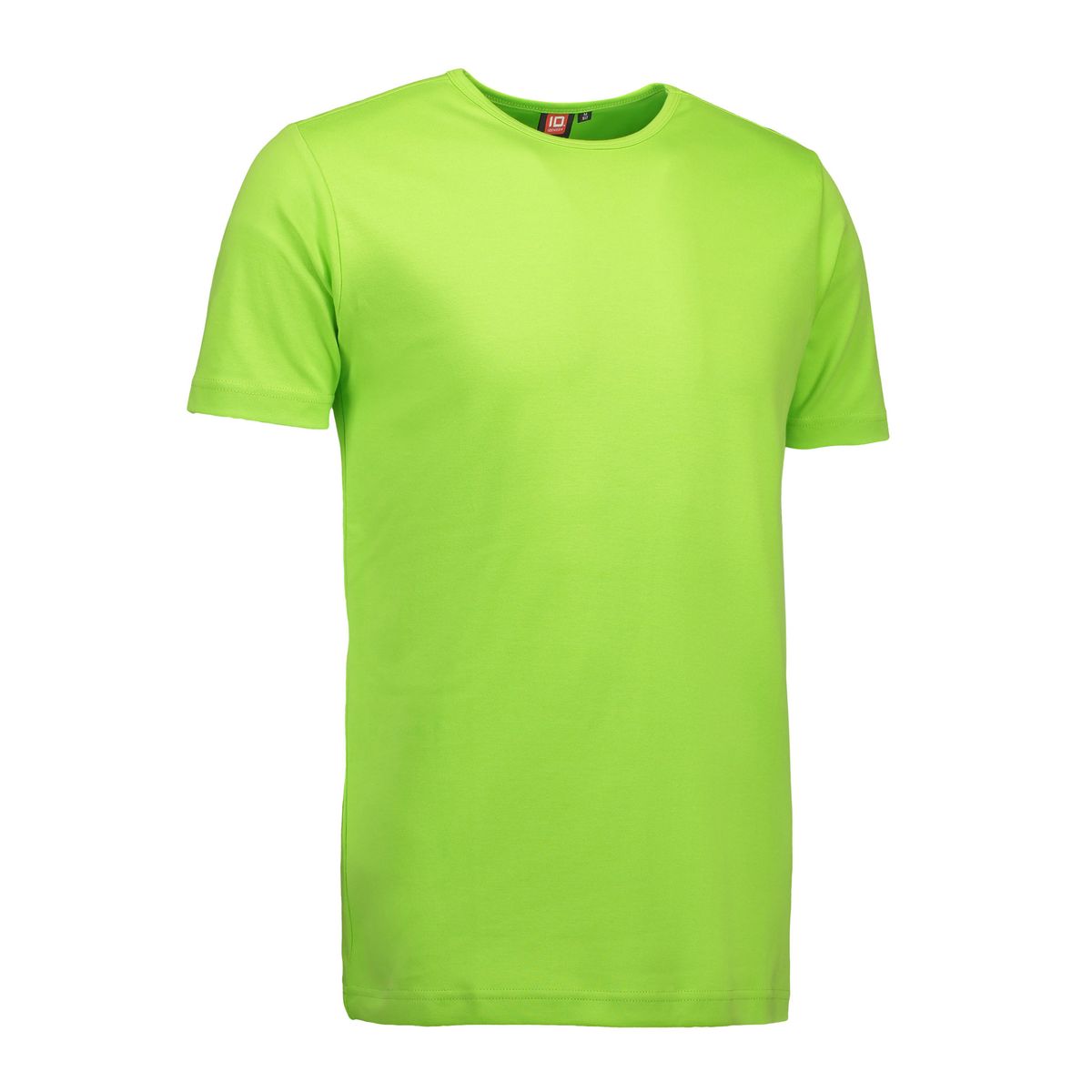 Lime farvet t-shirt med rund hals - S