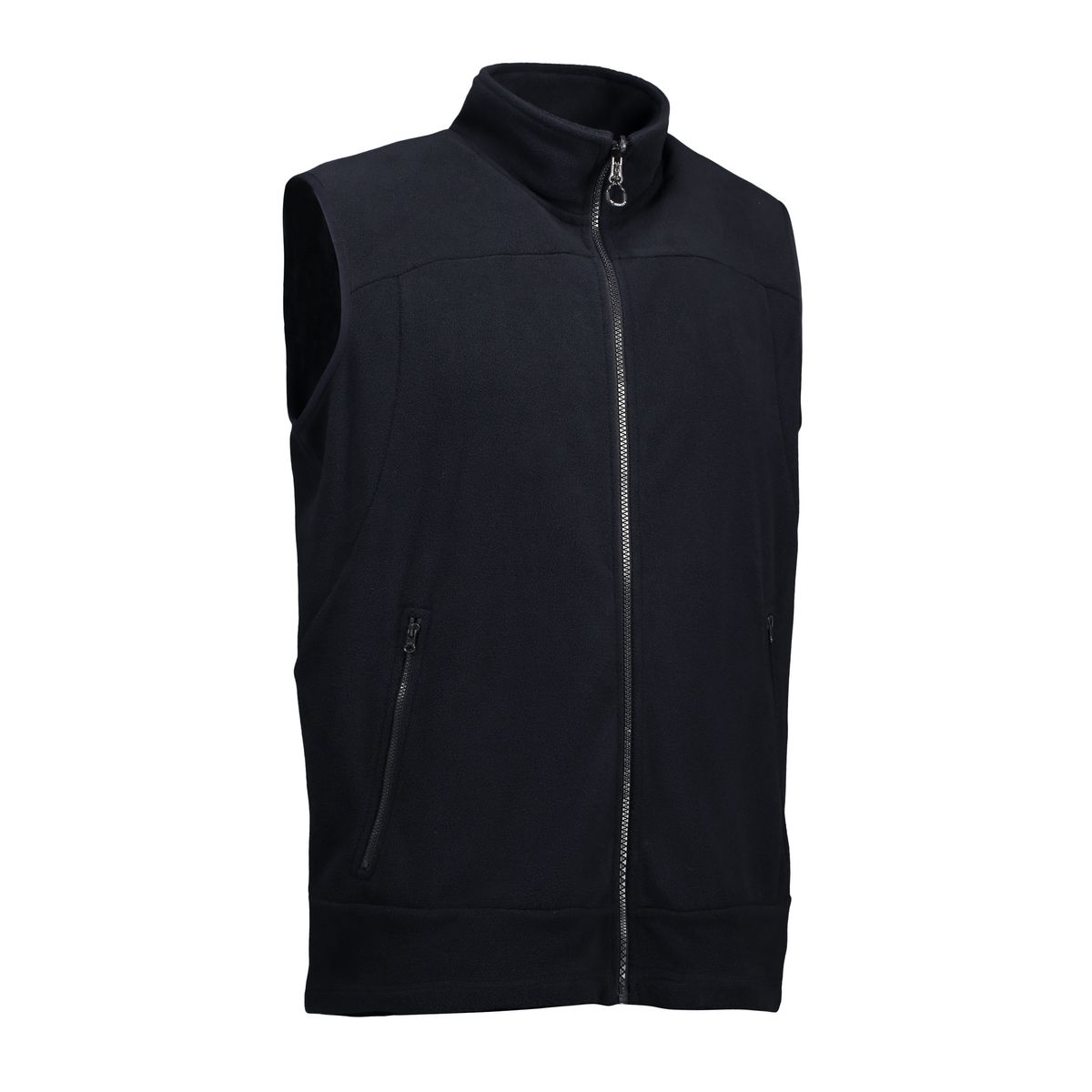 Blød fleece vest til mænd i navy - 4XL