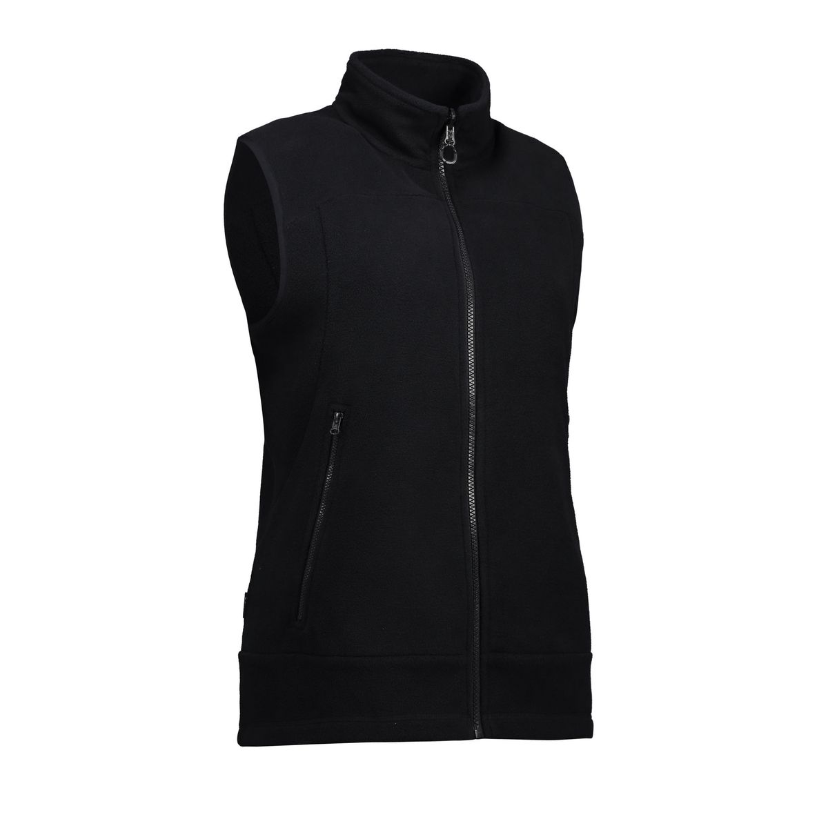 Blød dame fleece vest i sort - 2XL